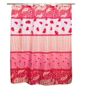 Famous Home • Shabby Rose • Fabric Shower Curtain • Farmhouse • Shabby Chic